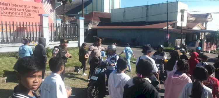 Sat Samapta Polres Manggarai Pengamanan Jalan Sehat Lustrum Uskup Ruteng