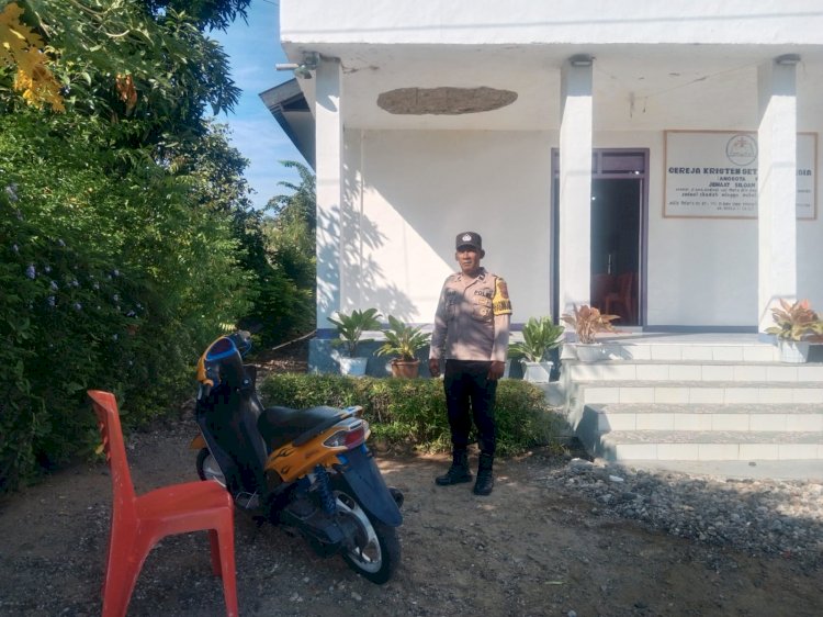 Polsek Reo Pengamanan Ibadah Minggu di Sejumlah Gereja Protestan