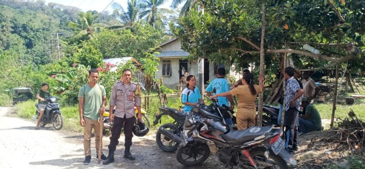 Bhabinkamtibmas Desa Robek Hadiri Kegiatan Eliminasi Hewan Penular Rabies Bersama Aparat Desa