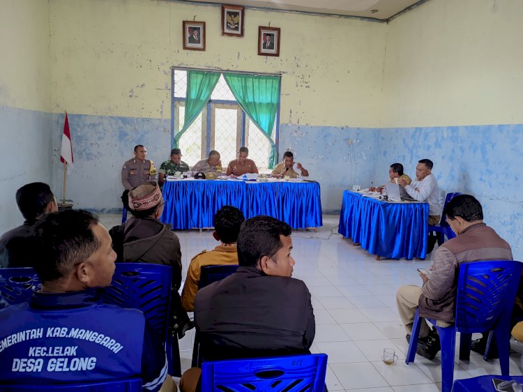 Bhabinkamtibmas Kecamatan Lelak Hadiri Rapat Persiapan HUT RI ke-80