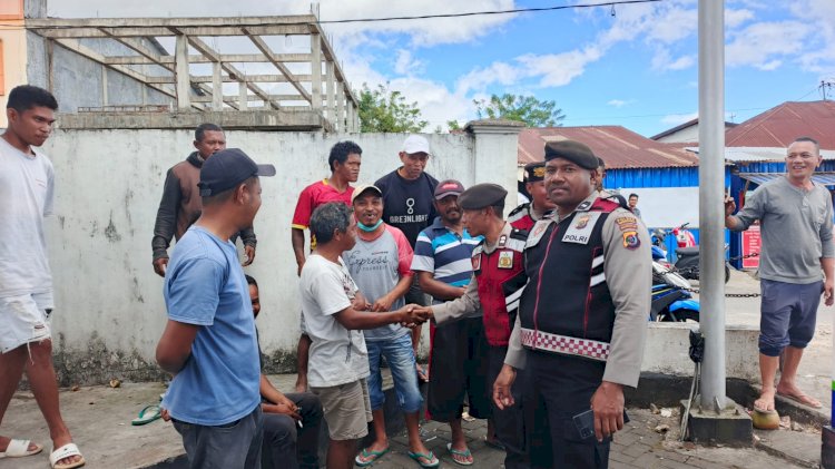 Satuan Samapta Polres Manggarai Patroli Dialogis Dan Pengaturan Lalu Lintas