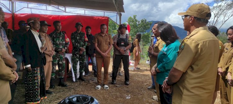 Bhabinkamtibmas Kecamatan Wae Ri’i Laksanakan Pengamanan Dan Pemantauan Launching Green Skills Project