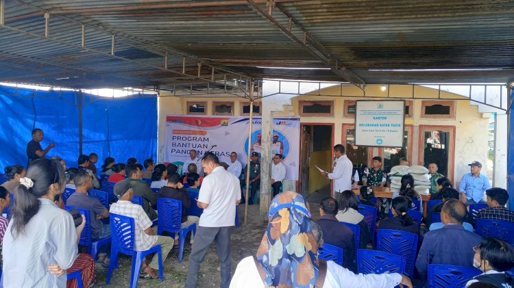 Wakapolres Manggarai Hadiri Launching Program Bantuan Pangan Beras di Kelurahan Satar Tacik