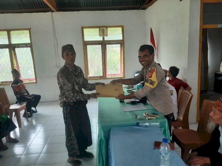 Bhabinkamtibmas Kecamatan Reok Barat Lakukan Problem Solving Sengketa Tanah