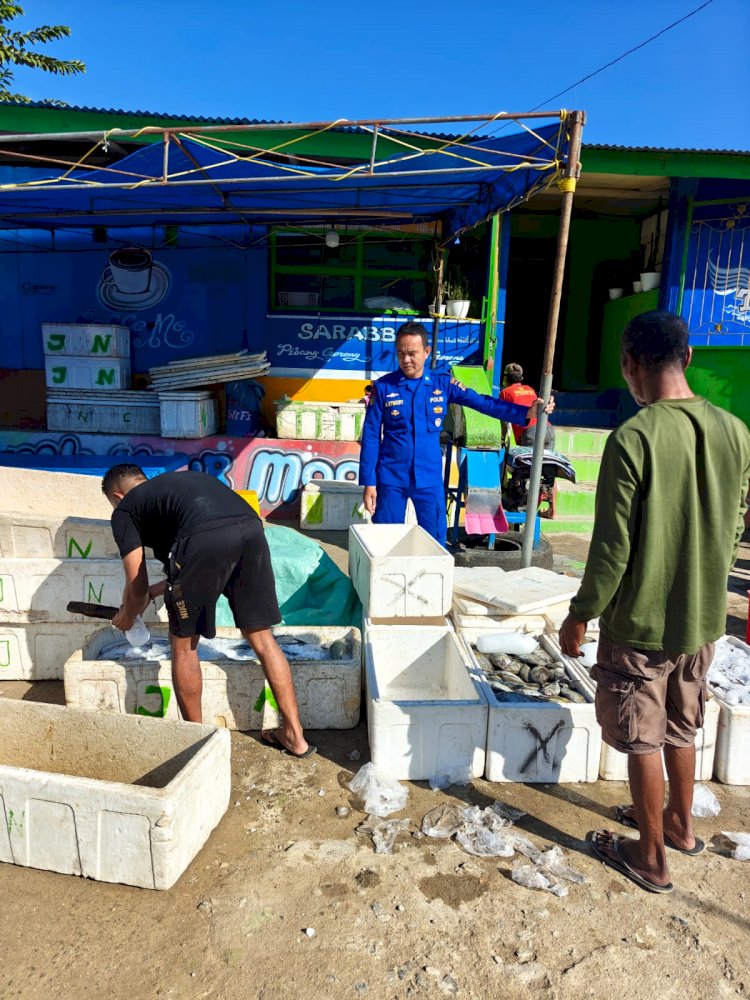 Satuan Polairud Polres Manggarai Lakukan Giat Sambang Di Pesisir Sungai