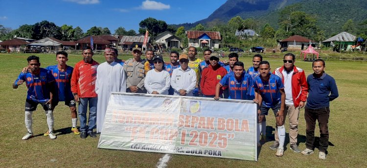 Wakapolres Manggarai Bersama Forkopimda Hadiri Pembukaan Turnamen Sepak Bola di Poka