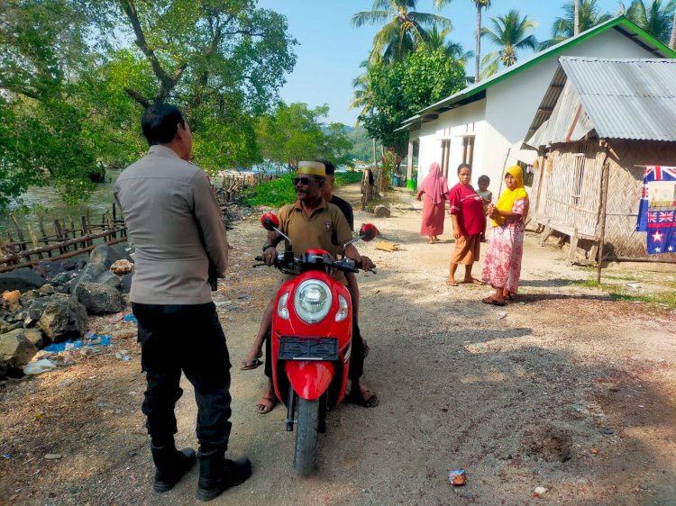 Kasat Polairud Sambangi Nelayan Pesisir di Kelurahan Wangkung