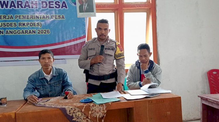 Perkuat Perencanaan Desa, Bhabinkamtibmas Hadiri Musrenbangdes Umung