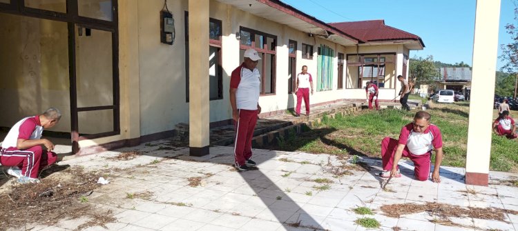Sinergi dan Kebersamaan dalam Apel Pagi dan Jumat Bersih Polres Manggarai