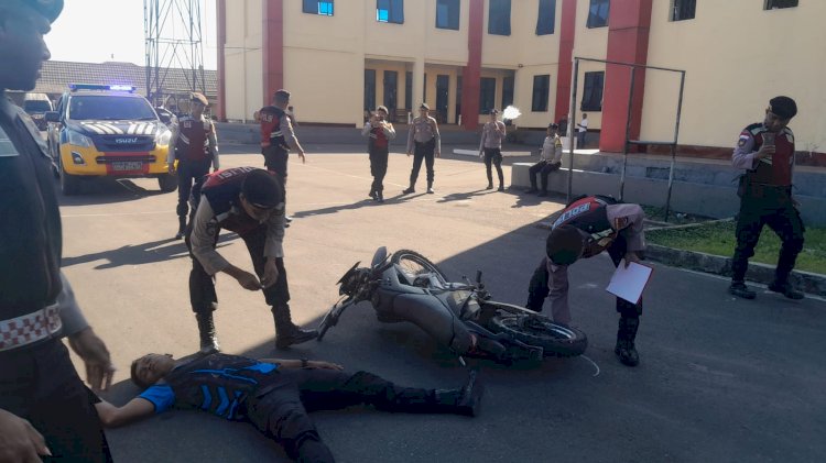 Latihan Fungsi Teknis, Anggota Samapta Polres Manggarai Tingkatkan Kesiapsiagaan Tangani TPTKP