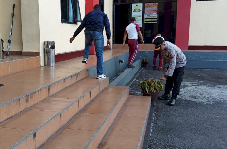 Jumat Bersih, Polres Manggarai Tingkatkan Kebersihan dan Disiplin Personel