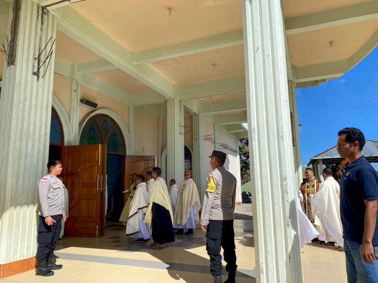 Pengamanan Misa Sulung, Wujud Dedikasi Polri dalam Mendukung Ibadah Umat