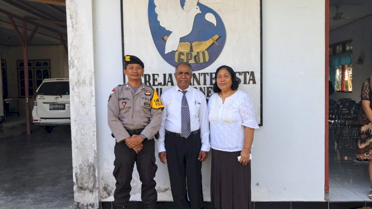 Pengamanan Rutin Ibadah Minggu Jemaat Kristiani Reo