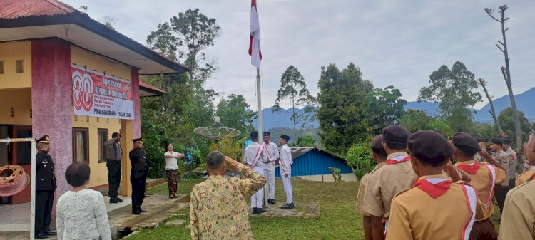 Upacara Memperingati Detik-Detik Proklamasi Kemerdekaan RI ke-80 di Mapolsek Cibal