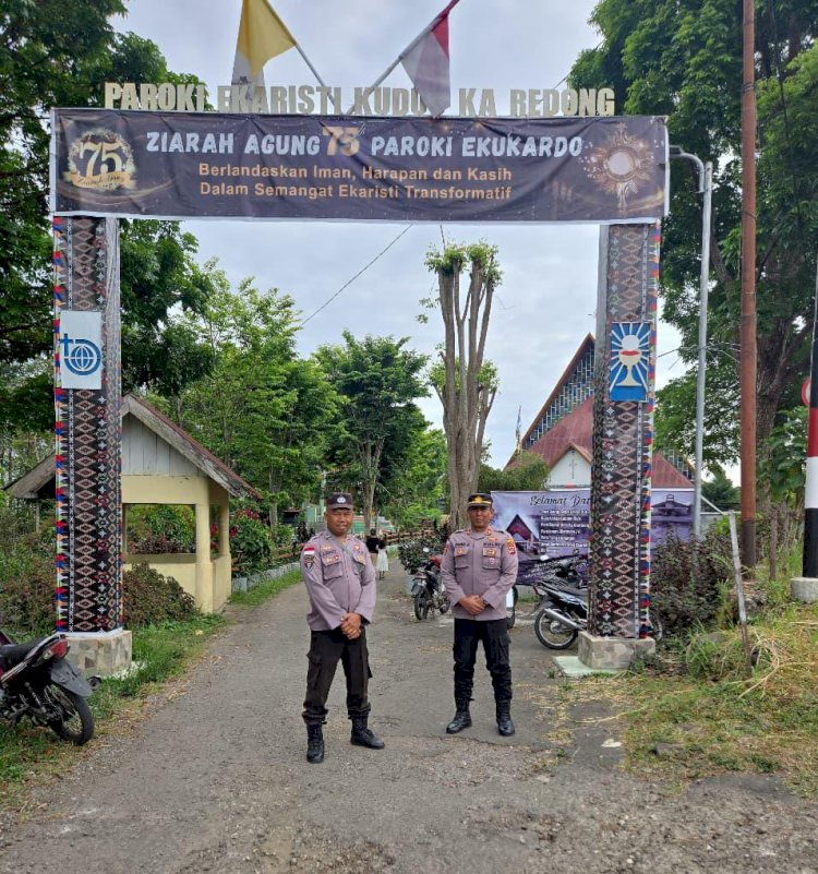 Polri Hadir : Pengamanan dan Ketertiban Ibadah Misa Minggu