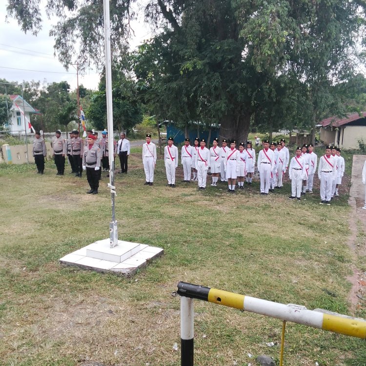 Mapolsek Satarmese Gelar Upacara Peringatan HUT RI ke-80