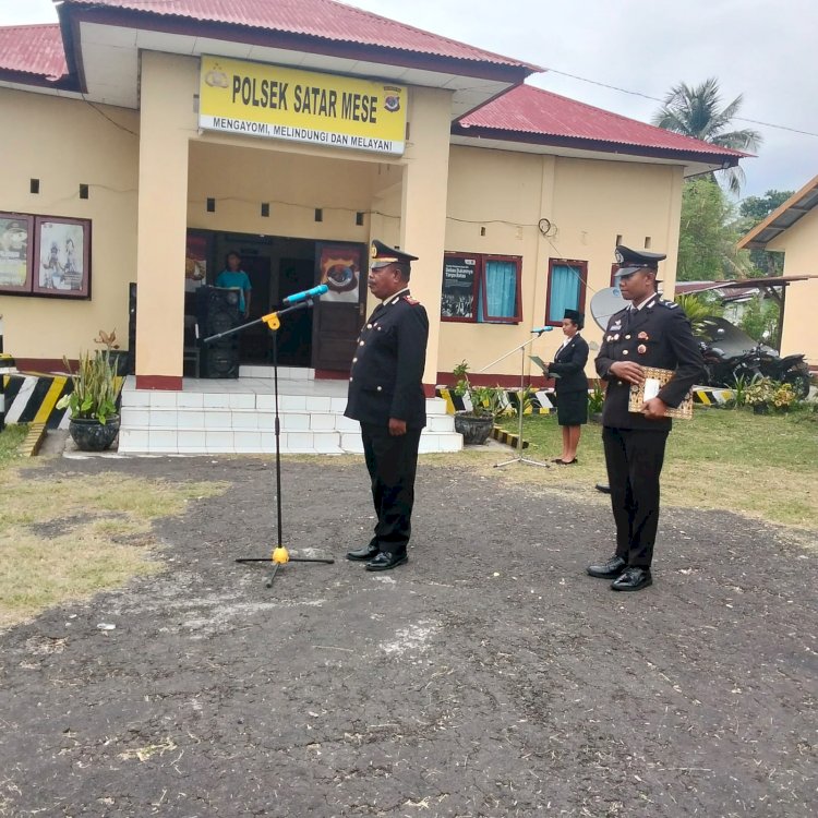 Mapolsek Satarmese Gelar Upacara Peringatan HUT RI ke-80