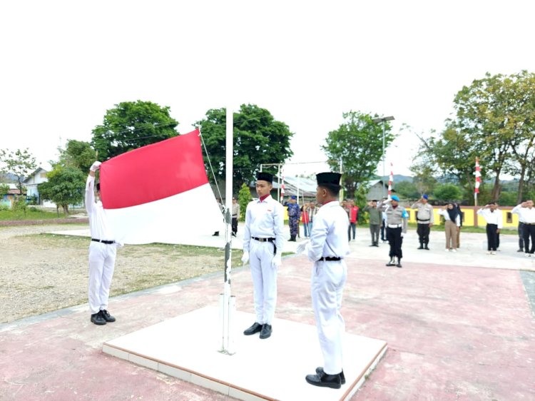 Khidmat, Upacara Peringatan HUT ke-80 Kemerdekaan RI di Mapolsek Reo