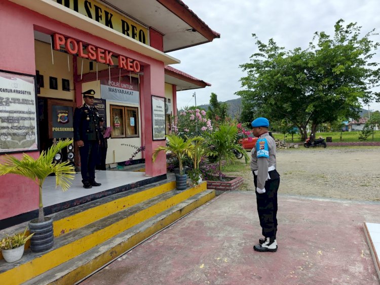 Khidmat, Upacara Peringatan HUT ke-80 Kemerdekaan RI di Mapolsek Reo