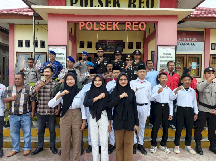 Khidmat, Upacara Peringatan HUT ke-80 Kemerdekaan RI di Mapolsek Reo