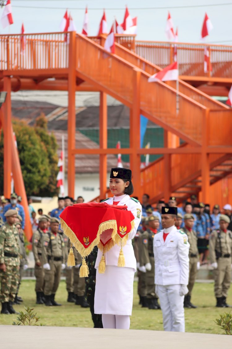 Upacara Peringatan Detik-Detik Proklamasi Kemerdekaan RI Ke-80 Tingkat Kabupaten Manggarai Berlangsung Khidmat