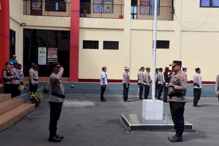 Kapolres Manggarai Pimpin Upacara Pembukaan Pelatihan Satpam Gada Pratama Gelombang XII Tahun 2025