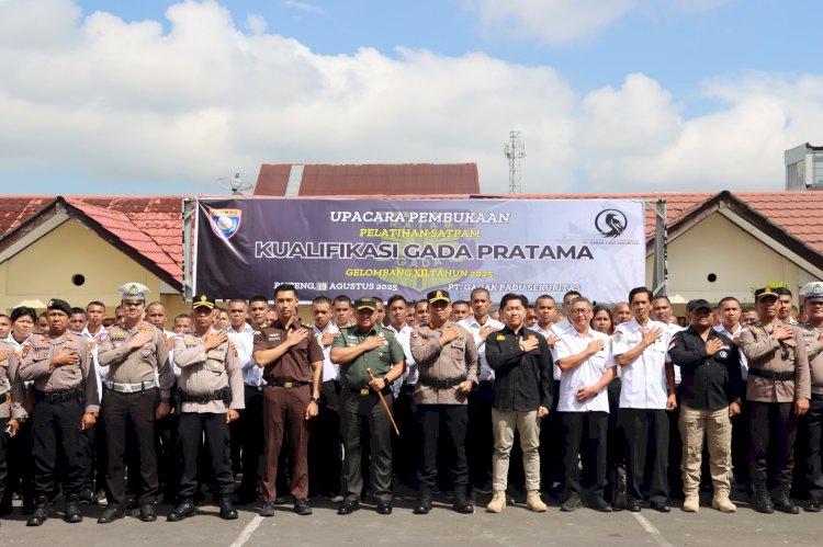 Kapolres Manggarai Pimpin Upacara Pembukaan Pelatihan Satpam Gada Pratama Gelombang XII Tahun 2025