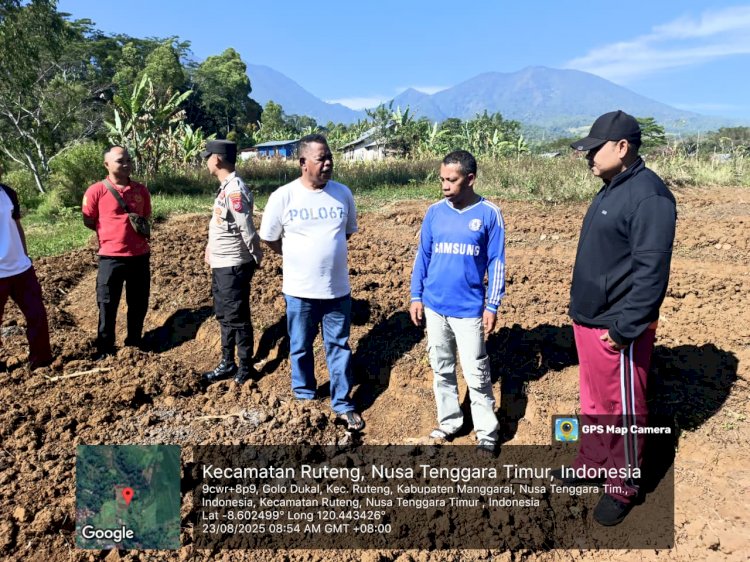 Kapolres Manggarai Tinjau Lokasi Penanaman Jagung Serentak Dukung Program Ketahanan Pangan