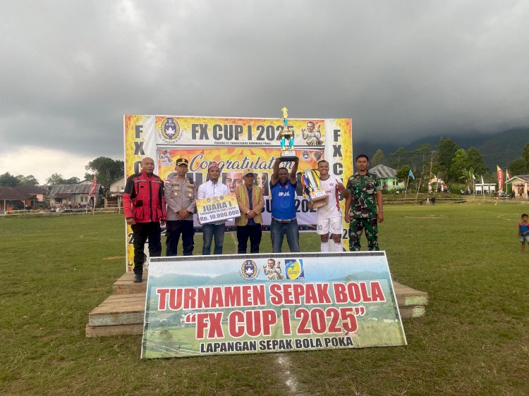 Wakapolres Manggarai Hadiri Penutupan Turnamen Sepak Bola FX Poka Cup 1 Tahun 2025.
