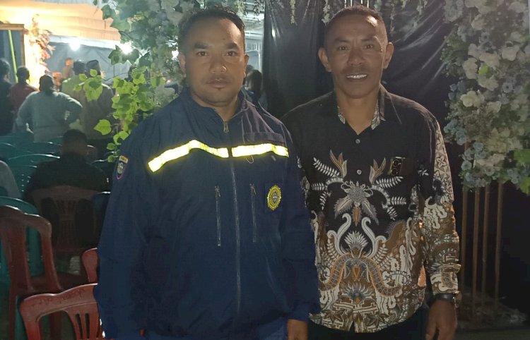 Wujudkan Keamanan, Bhabinkamtibmas Kawal Resepsi Pernikahan