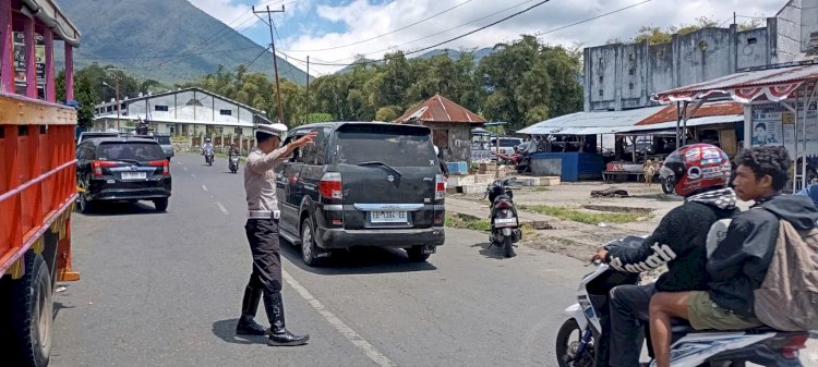 Sat Lantas Polres Manggarai Gelar Patroli KRYD, Pamturlalin, dan Himbauan Kamseltibcar Lantas di Kota Ruteng