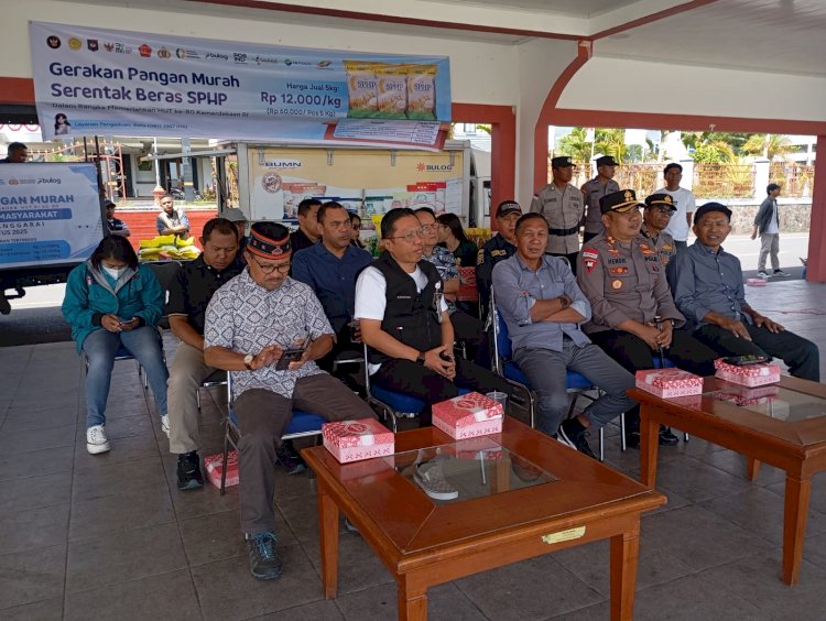 Kapolres Manggarai Hadiri Zoom Meeting Gerakan Pangan Murah Serentak Beras SPHP Dalam Rangka HUT RI Ke-80