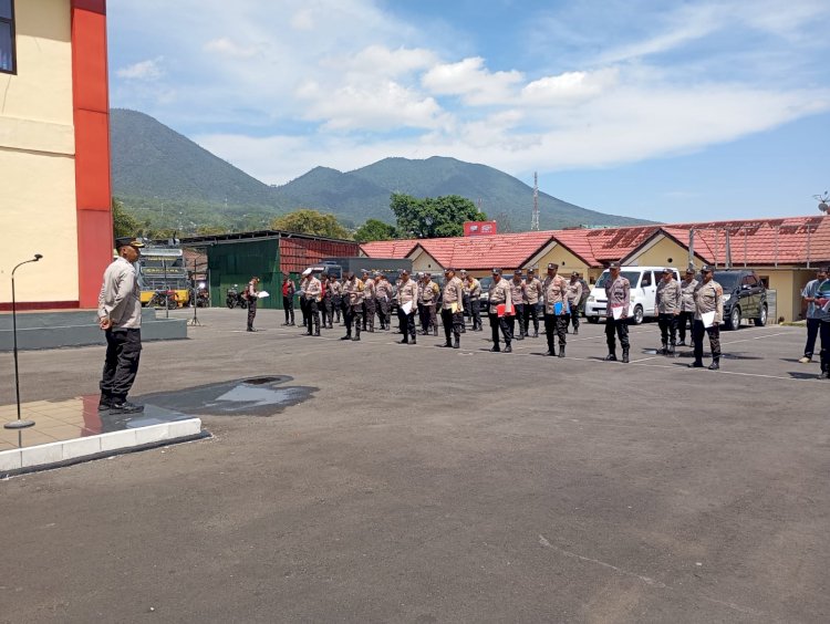 Polres Manggarai Gelar Apel Siaga Antisipasi Perkembangan Situasi Nasional