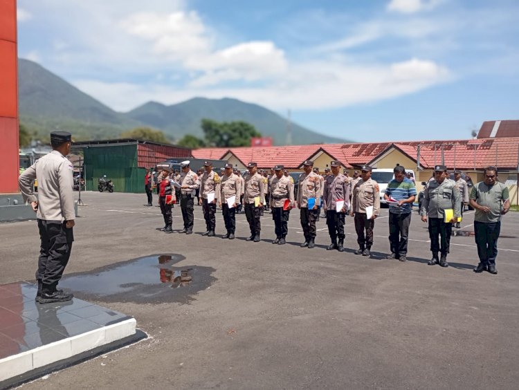 Polres Manggarai Gelar Apel Siaga Antisipasi Perkembangan Situasi Nasional