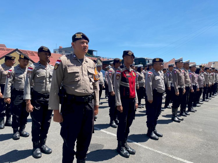 Wakapolres Manggarai Pimpin Apel Siaga Antisipasi Perkembangan Situasi Nasional