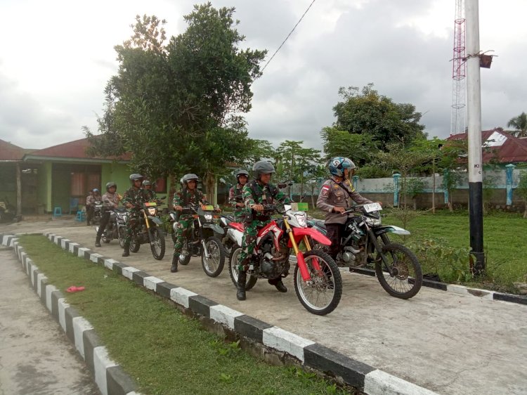 Polsek Satar Mese dan Koramil 1612-07 Iteng Gelar Patroli Bersama Jaga Negeri