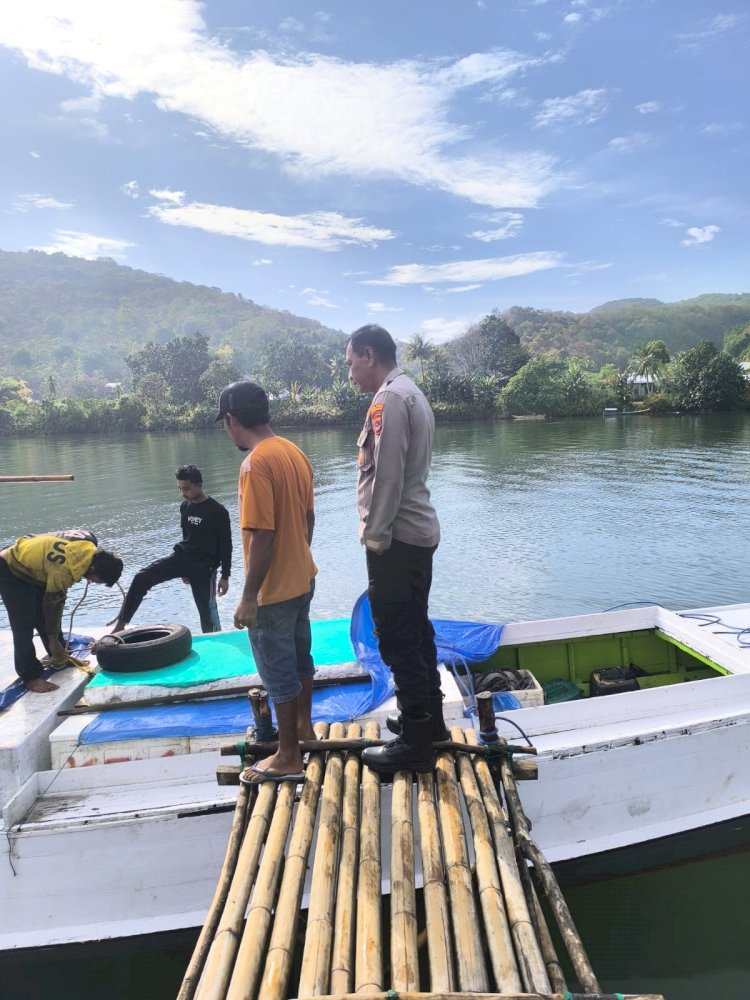 Satpolairud Polres Manggarai Gelar Patroli dan Sambang Nelayan di Pesisir Sungai Wae Pesi