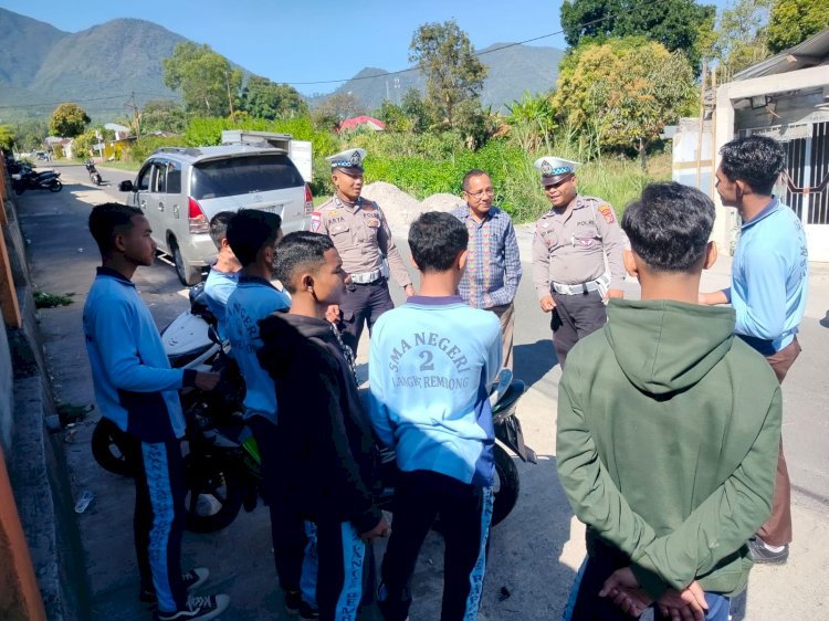Sat Lantas Polres Manggarai Gelar Patroli KRYD, Pamturlalin dan Himbauan Kamseltibcar Lantas di Kota Ruteng