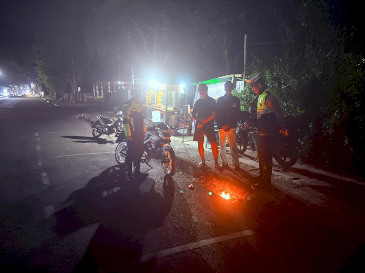 Satlantas Polres Manggarai Gelar Patroli Malam Antisipasi Balap Liar dan Laka Lantas.