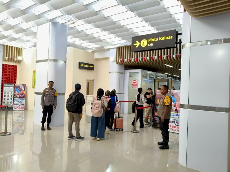 KP3 Udara Laksanakan Pengamanan Penerbangan di Bandara Frans Sales Lega Ruteng