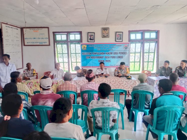 Kapolsek Reo Laksanakan Penyuluhan Hukum bagi Pemerintah Desa dan Masyarakat Desa Paralando