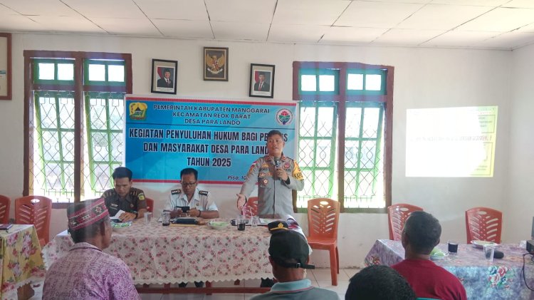 Kapolsek Reo Laksanakan Penyuluhan Hukum bagi Pemerintah Desa dan Masyarakat Desa Paralando