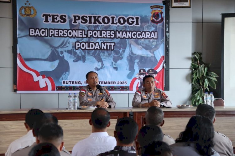Personel Polres Manggarai Ikuti Tes Psikologi dari Tim Psikologi Polda NTT