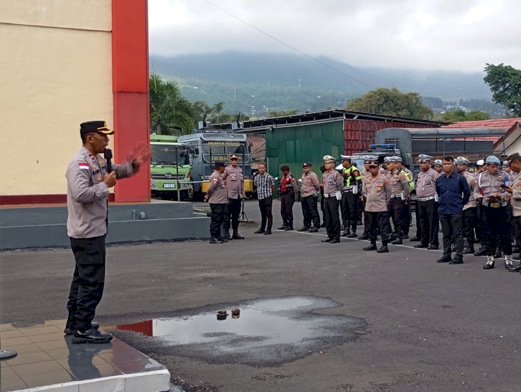 Wakapolres Manggarai Pimpin Gladi Pengamanan Tour De En Te Te 2025