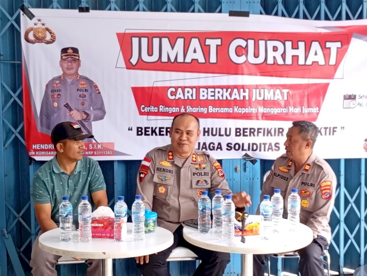 Kapolres Manggarai Pimpin Jumat Curhat Bersama Warga di Dealer Honda Sinar Motor