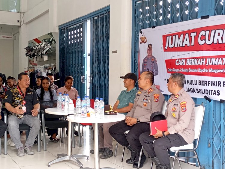 Kapolres Manggarai Pimpin Jumat Curhat Bersama Warga di Dealer Honda Sinar Motor