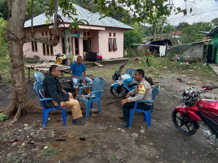Bhabinkamtibmas Satarmese Barat Laksanakan Patroli dan Sambang di Waemaras