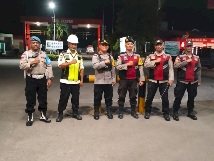 Patroli Cipta Kondisi, Polsek Reo Pastikan Kecamatan Reok Tetap Kondusif