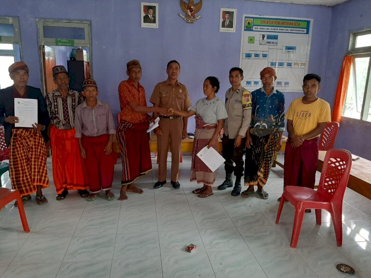 Bhabinkamtibmas Kecamatan Rahong Utara : Mediasi Kasus Penganiayaan berakhir Damai.