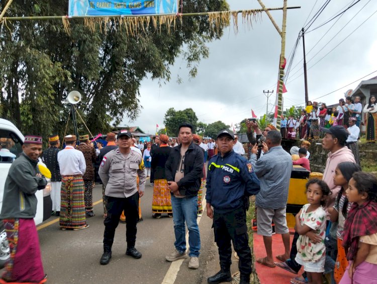 Polres Manggarai Terjunkan Personil Amankan Prosesi Perarakan Patung Bunda Maria Ratu Rosari pada Festival Golo Curu 2025